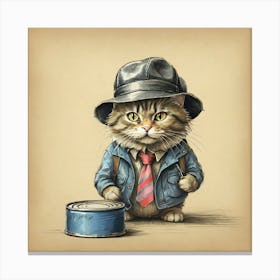 Cat In Hat 11 Canvas Print