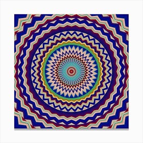 Kaleidoscope Geometric Circles Mandala Pattern Canvas Print