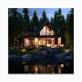 Cabin In The Woods 2 Canvas Print