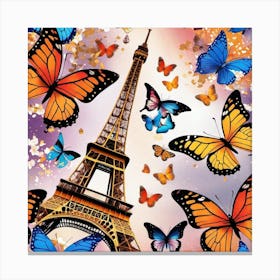 Paris Butterflies 5 Canvas Print