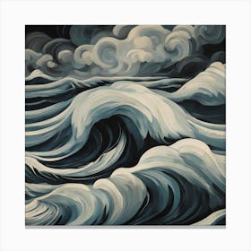 Waves In The Sky 2 Canvas Print