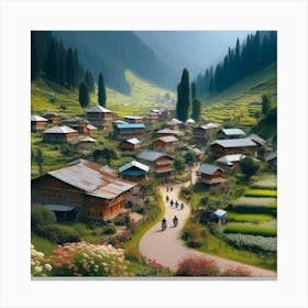 Pakistan Village Canvas Print