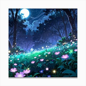 Night garden Canvas Print