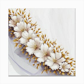 White Flowers 4 Canvas Print