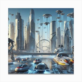 Futuristic City 2 Canvas Print