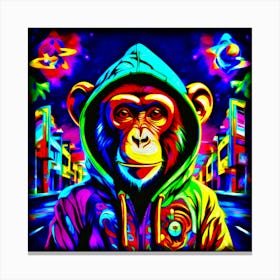 Psychedelic Monkey Canvas Print