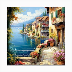 Summer Lakeside Canvas Print