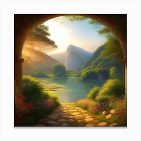 Archway To The Garden Canvas Print
