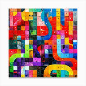 Colored Channels - Vivid Tubular Canvas Print