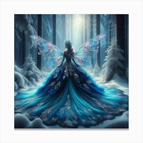 Fairy in the blue dress Canvas Print