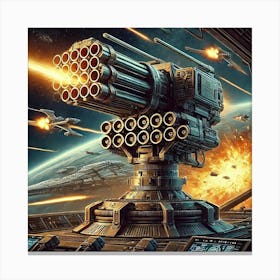 Rapid Fire Weapon Nova Class Assault Ship Converted Canvas Print