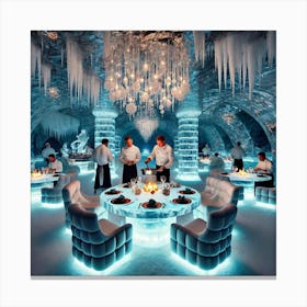 A Luxurious Private Dining Area Called Glacial Ch Canvas Print