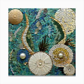 Mosaic Sea Shells Canvas Print