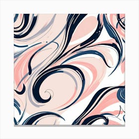 Abstract Swirls Art Print 2 Canvas Print