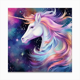 Unicorn In Space 1 Canvas Print