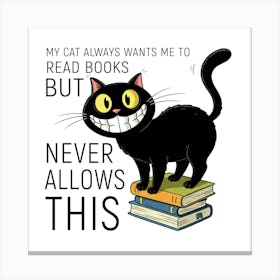 Black Cat, Book Lovers Toile