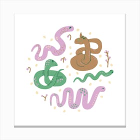 Snakes emblem Canvas Print