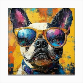 The Coolest Dog In Town 9 Canvas Print