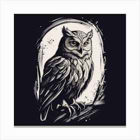 Owl in the foresr Canvas Print