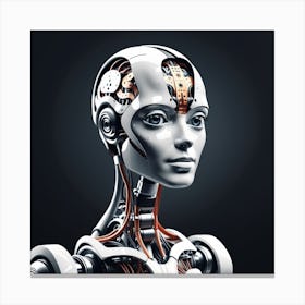 3d Rendering Of A Female Robot 2 Canvas Print