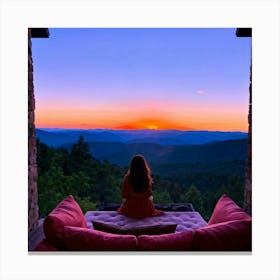 Sunset In The Mountains 20 Canvas Print