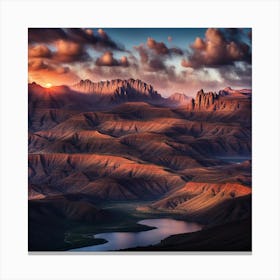 Sunset In The Mountains 8 Canvas Print