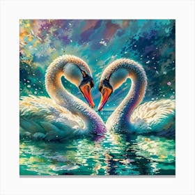 Love Swans Canvas Print