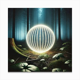 Sphere In The Forest Canvas Print