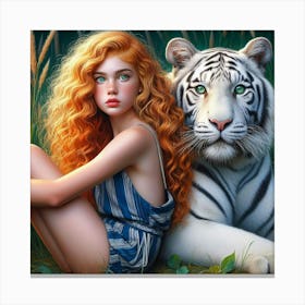 White Tiger 43 Canvas Print
