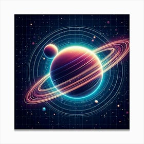 Retro Futuristic Elements,Retro Futuristic Background,Retro Futuristic Templates (16) Canvas Print