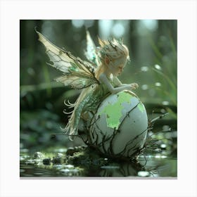 Fairy In The Water Canvas Print