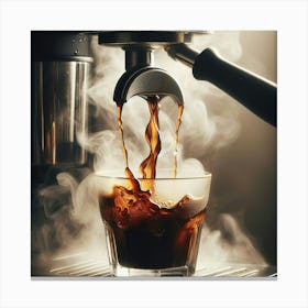 Steaming Hot Coffee Canvas Print