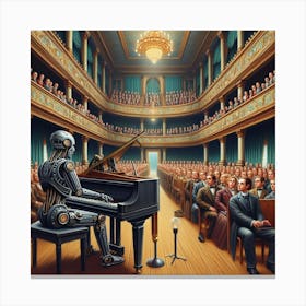 Robot Piano 2 Canvas Print
