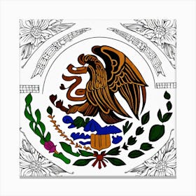 Mexico Flag 5 Canvas Print
