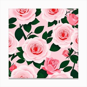 Roses Are Pink Pink Art Print 3 Canvas Print