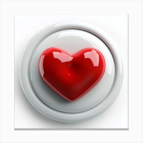 Heart Button — Stock Photo Canvas Print