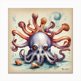 Octopus 70 Canvas Print