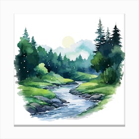 Watercolor Landscape 5 Canvas Print