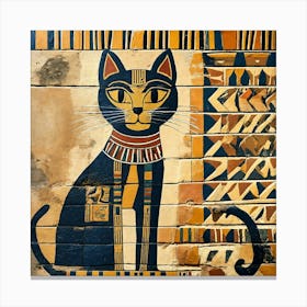 Painting of a Pharaonic cat Canvas Print