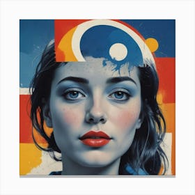 Girl With A Blue Eye Canvas Print