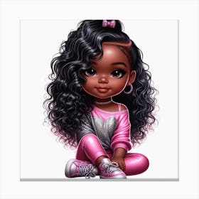 Little Black Girl 1 Canvas Print