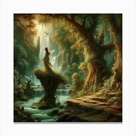 Fairy In The Forest 2 Canvas Print