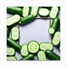 Frame Of Cucumbers 7 Canvas Print