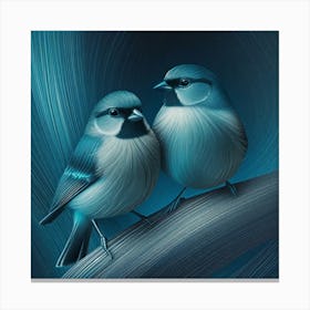 Firefly A Modern Illustration Of 2 Beautiful Sparrows Together In Neutral Colors Of Taupe, Gray, Tan 2023 11 23t011657 Canvas Print