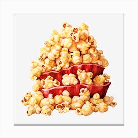 Popcorn In A Bowl 5 Canvas Print