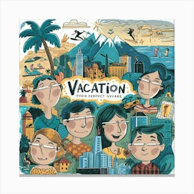 A Whimsical Illustration Of A Vacation Themed Squa Bdixx3zcrrqzs6hdqitnsq Ogng8 Owqqeezchgsgpo1w Canvas Print