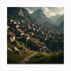 Mysterious Abandoned Village In Canvas Print