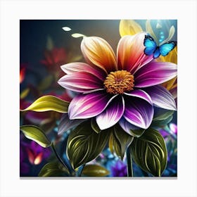 Flower Wallpaper 1 Canvas Print