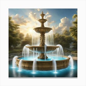 Fountain Of Love 1 Canvas Print