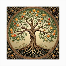 Christmas Tree Of Life The Festive Tree Of Life (2) Canvas Print